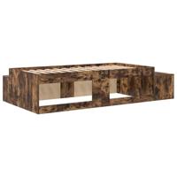 Opbergbedframe Gerookt eiken 234 x 103 x 53.5 cm Bewerkt hout - thumbnail