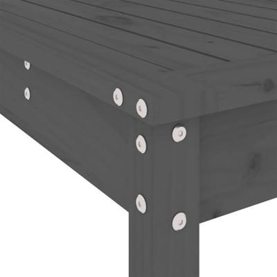 3-delige Tuinbarset massief grenenhout grijs - thumbnail