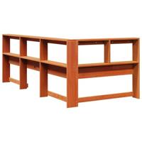 Boekenkast Hoofdeinde L-vormig 75 cm grenenhout wasbruin - thumbnail