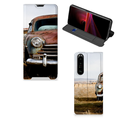 Sony Xperia 1 III Stand Case Vintage Auto Sony Xperia 1 III Stand Case Vintage Auto