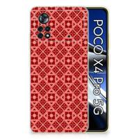 Xiaomi Poco X4 Pro 5G | TPU bumper | Batik Rood - thumbnail