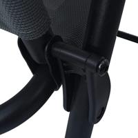 Tuinstoelen inklapbaar 2 st textileen grijs - thumbnail