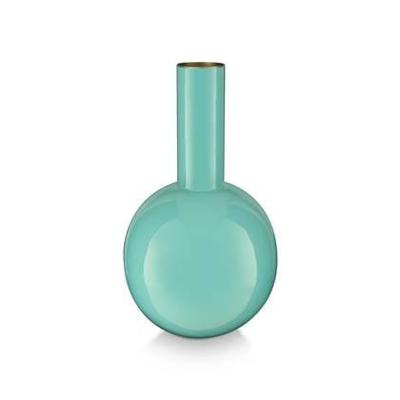 Pip Studio Vaas Metaal Klein Felblauw 15x26cm