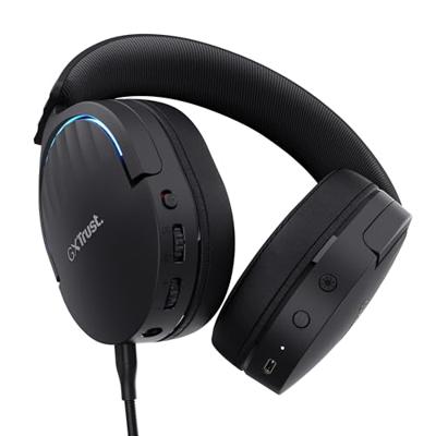 Trust GXT491 FAYZO Over Ear headset Bluetooth Virtual Surround Zwart Surround sound, Microfoon uitschakelbaar (mute), Volumeregeling Gamen - thumbnail