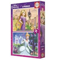 Set van 2 Puzzels Disney Princess Cinderella and Rapunzel 48 Onderdelen - thumbnail