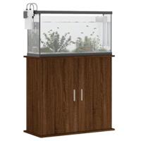 Aquariumstandaard 81x36x73 cm bewerkt hout bruin eikenkleur - thumbnail