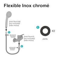 Doucheslang Edouard Rousseau Roestvrij staal - thumbnail