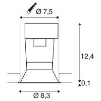 SLV 112910 Horn Inbouwlamp LED GU10 50 W Zwart (mat) - thumbnail