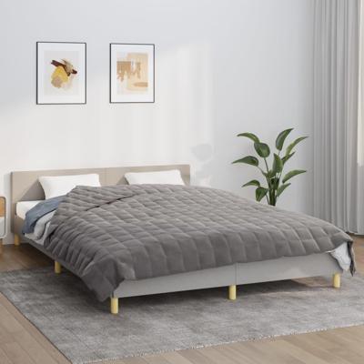 VidaXL Verzwaringsdeken 220x230 cm 15 kg stof grijs VidaXL Verzwaringsdeken 220x230 cm 15 kg stof grijs