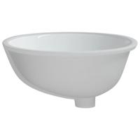 VidaXL Wastafel ovaal 47x39x21 cm keramiek wit - thumbnail