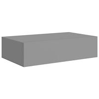 VidaXL Wandschappen 2 st met lade 40x23,5x10 cm mdf grijs - thumbnail