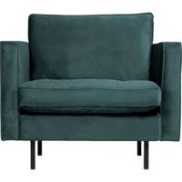 WOOOD Fauteuil 'Rodeo' Velvet, kleur Teal - thumbnail
