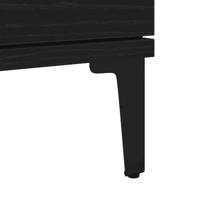 Dressoir met lade Zwart eiken 60 x 35 x 70 cm Bewerkt hout - thumbnail