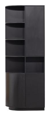 WOOOD Opbergkast 'Finca' Links, Mat zwart, 210 x 78cm