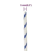Boot touw 5 mm 500 m polypropyleen wit - thumbnail