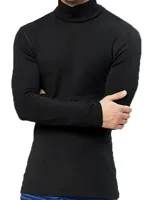 Heren Thermo Colshirt - Lange mouwen - Warm thermoshirt hoge hals - M - Wit - M - M - thumbnail