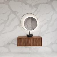 Onderkast Gliss Design Heronimus 100x45x35 cm Met Topplaat Walnut - thumbnail