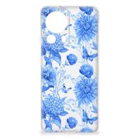 TPU Case voor Xiaomi 13 Lite Flowers Blue - thumbnail