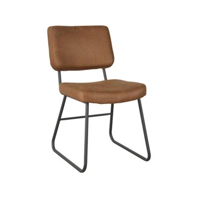 LABEL51 Eetkamerstoel 'Noah' Micro Suede, kleur Cognac