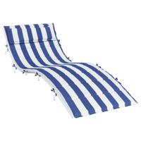 VidaXL Ligbedkussen gestreept 180x60x4 cm oxford stof blauw en wit - thumbnail