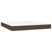 Boxspring met matras stof donkerbruin 180x200 cm - thumbnail