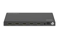Digitus DS-55340 4 poorten HDMI-splitter Individueel schakelbaar, LED-weergave, Met status-LEDs, Ultra HD-geschikt, Voor intern gebruik, Met metalen behuizing - thumbnail