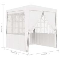 VidaXL Partytent met zijwanden professioneel 90 g/m² 2x2 m wit - thumbnail