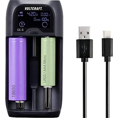 VOLTCRAFT CC-3 Batterijlader NiMH, NiCd, Li-ion, LiFePO AAAA (mini), AAA (potlood), AA (penlite), C (baby), Sub-C, A, 10440, 14500, 14650, 16340, 17355, 17500, VOLTCRAFT CC-3 Batterijlader NiMH, NiCd, Li-ion, LiFePO AAAA (mini), AAA (potlood), AA (penlite), C (baby), Sub-C, A, 10440, 14500, 14650, 16340, 17355, 17500,