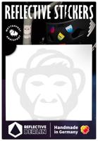 REFLECTIVE BERLIN reflex-stickers "decals" ref.sticker ref.berlin monkey white - thumbnail