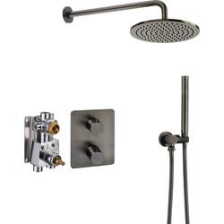 Ben Lavion 250 inbouw regendoucheset Ø25cm gunmetal pvd