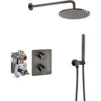 Ben Lavion 250 inbouw regendoucheset Ø25cm gunmetal pvd - thumbnail