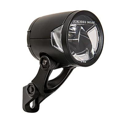 Koplamp Herrmans H-Black MR8 dynamo - aan/uit functie -met houder - 180 lumen