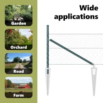 VidaXL Afrasteringspaal groen 10 x 0,5 m (36 mm gaas) staal en pvc