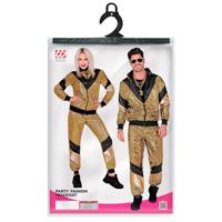 Disco Trainingspak 80&apos;s Reflecterend Goud Unisex - thumbnail