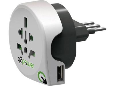 Secomp 19071580 netstekker adapter Universeel Type F Wit