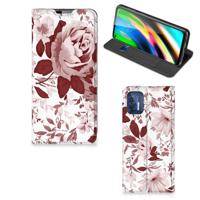 Bookcase Motorola Moto G9 Plus Watercolor Flowers - thumbnail