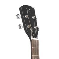 J.N Guitars Cask Firkin Acoustic Cigar Box 4-snaars westerngitaar zwart - thumbnail