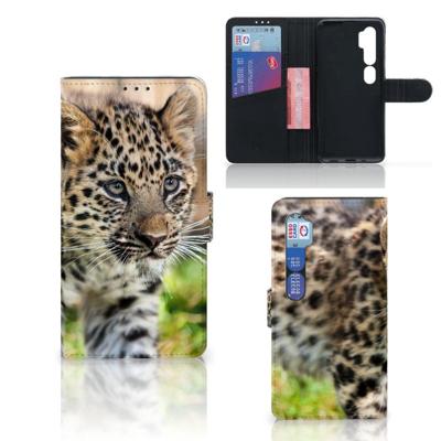 Xiaomi Mi Note 10 Pro | Telefoonhoesje | Met pasjeshouder | Baby Luipaard Xiaomi Mi Note 10 Pro | Telefoonhoesje | Met pasjeshouder | Baby Luipaard
