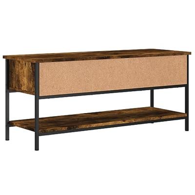 Tv-meubel 100x35x45 cm bewerkt hout gerookt eikenkleurig Tv-meubel 100x35x45 cm bewerkt hout gerookt eikenkleurig