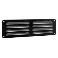 Schoepenrooster aluminium 300x90mm zwart - thumbnail