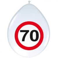 Ballonnen Verkeersbord 70 Jaar - 8 Stuks - thumbnail