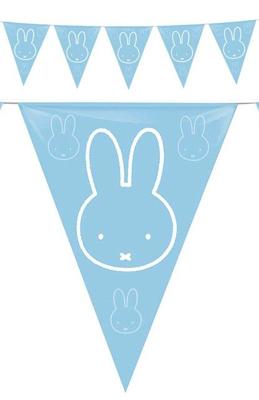 Haza Witbaard Vlaggenlijn nijntje blauw, 10mtr.