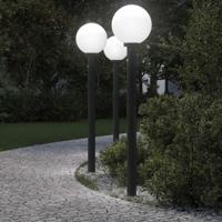 Bolderverlichting met sensor 3 stuks 120 cm Zwart IP44 - thumbnail