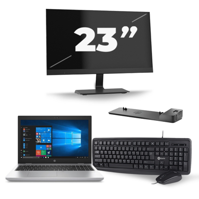 HP ProBook 650 G4 - Intel Core i5-8e Generatie - 15 inch - 16GB RAM - 256GB SSD - Windows 11 + 1x 23 inch Monitor