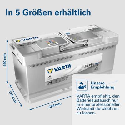 Varta Accu Silver Dynamic AGM A4 (H15) 105 Ah 605901095D852