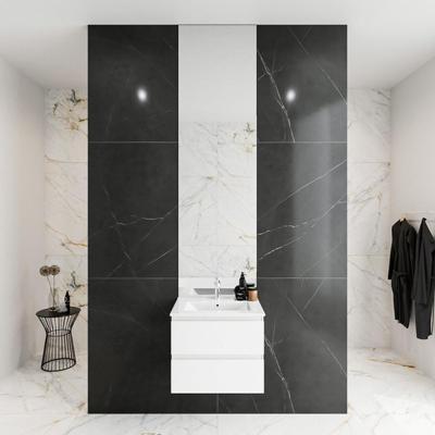 MONDIAZ DENTA 60 badmeubel talc 2 lades wastafel midden 1 kraangat