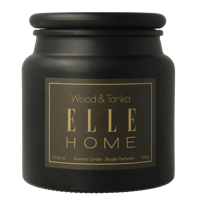 Elle Home Wood en tonka candle jar 350 Gram - thumbnail