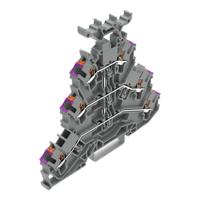 WAGO 2202-3238 Doorgangsklem 3-etages Cage Clamp-aansluiting Grijs 50 stuk(s) - thumbnail