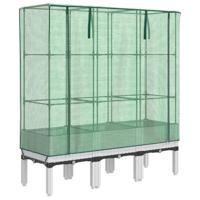 Plantenbak verhoogd met kashoes 120x40x140 cm rattanlook - thumbnail