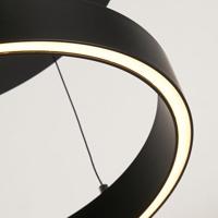 Searchlight Ronde hanglampLayla zwart Ø 44cm - 30410BK - thumbnail